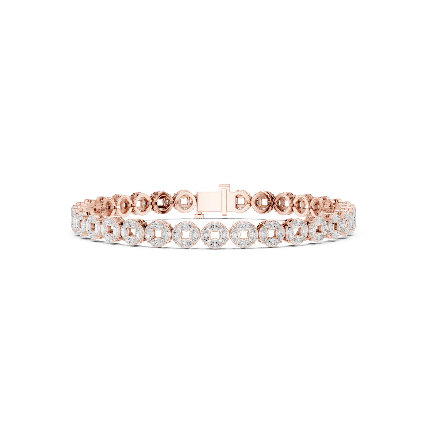 Street Style Diamond Halo Tennis Bracelet Luxury Iced Power Wristwear - High End Diamond Tennis Link Bracelet Men’s Iced Luxury Statement