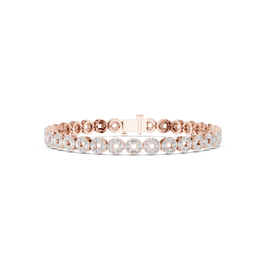 Street Style Diamond Halo Tennis Bracelet Luxury Iced Power Wristwear - High End Diamond Tennis Link Bracelet Men’s Iced Luxury Statement