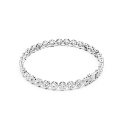 Street Style Diamond Halo Tennis Bracelet Luxury Iced Power Wristwear - High End Diamond Tennis Link Bracelet Men’s Iced Luxury Statement