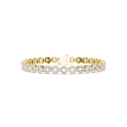 Street Style Diamond Halo Tennis Bracelet Luxury Iced Power Wristwear - High End Diamond Tennis Link Bracelet Men’s Iced Luxury Statement