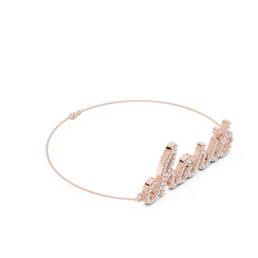 Personalized gold bracelet | refined diamond touch | designed for everyday royalty feels