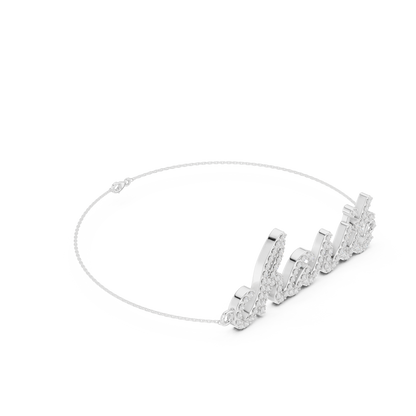 Personalized Silver bracelet | refined diamond touch | designed for everyday royalty feels