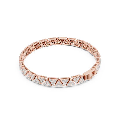 Extreme Luxury Diamond Bracelet | Bold Geometric Links | Premium Jewelry Made For Dominance