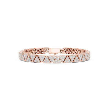 Extreme Luxury Diamond Bracelet | Bold Geometric Links | Premium Jewelry Made For Dominance