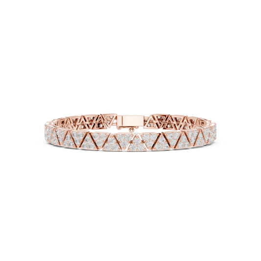 Extreme Luxury Diamond Bracelet | Bold Geometric Links | Premium Jewelry Made For Dominance