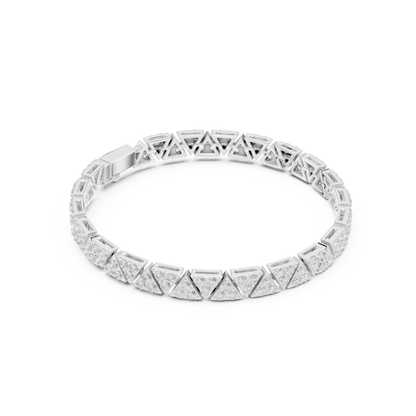 Extreme Luxury Diamond Bracelet | Bold Geometric Links | Premium Jewelry Made For Dominance