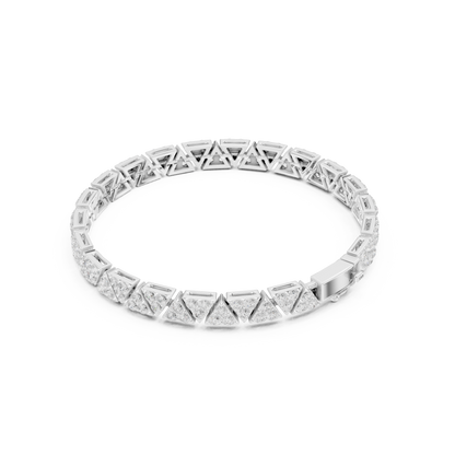 Extreme Luxury Diamond Bracelet | Bold Geometric Links | Premium Jewelry Made For Dominance