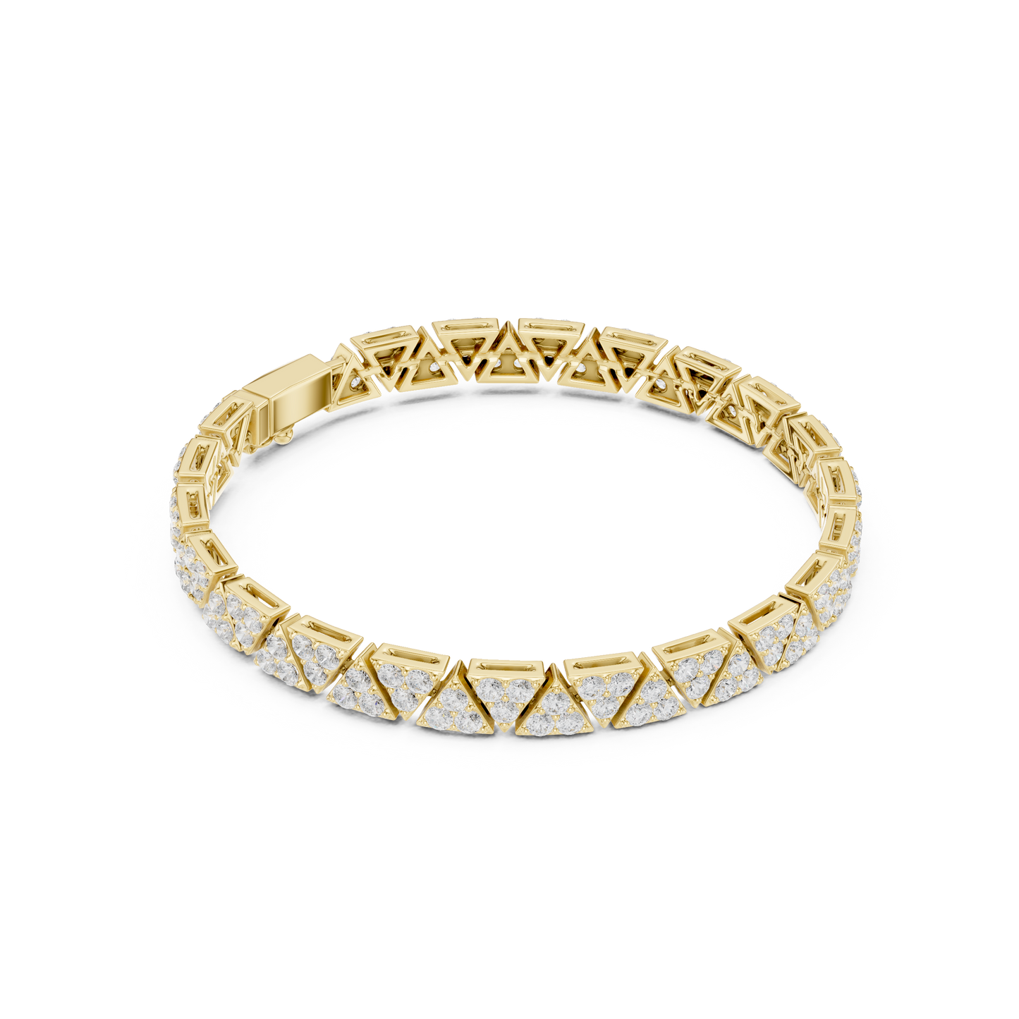 Extreme Luxury Diamond Bracelet | Bold Geometric Links | Premium Jewelry Made For Dominance