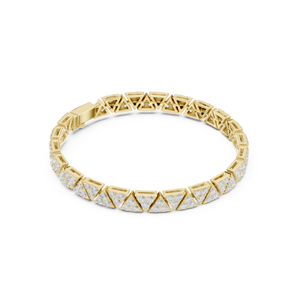 Extreme Luxury Diamond Bracelet | Bold Geometric Links | Premium Jewelry Made For Dominance