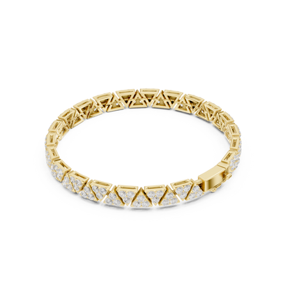 Extreme Luxury Diamond Bracelet | Bold Geometric Links | Premium Jewelry Made For Dominance