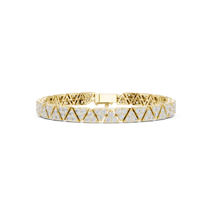 Extreme Luxury Diamond Bracelet | Bold Geometric Links | Premium Jewelry Made For Dominance