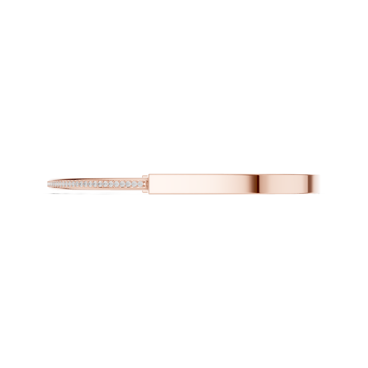 Geometric Diamond Cuff Bracelet | Rose Gold Plated Modern Design | Luxury Fine Jewelry Everyday Wear