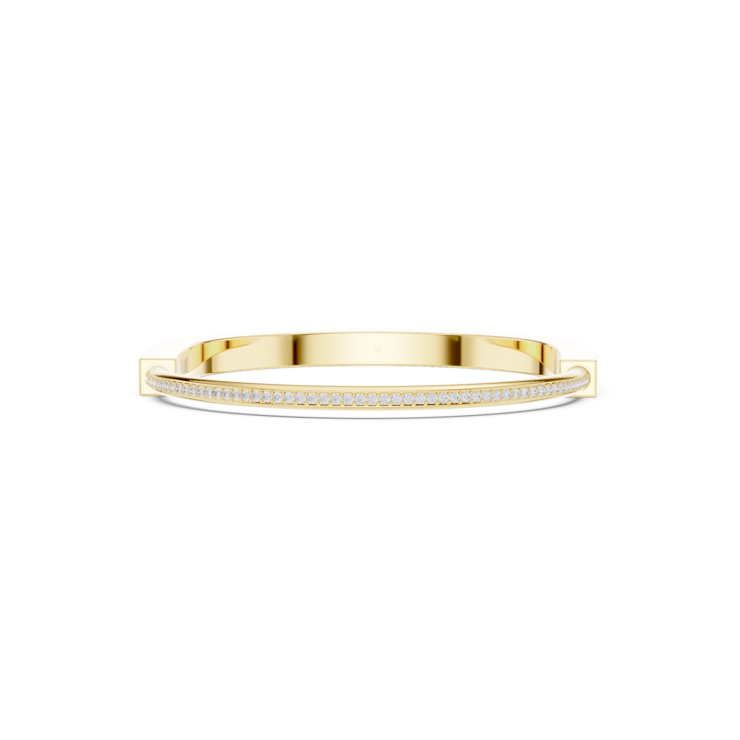 Geometric Diamond Cuff Bracelet | Rose Gold Plated Modern Design | Luxury Fine Jewelry Everyday Wear