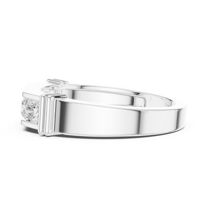 Five Stone Diamond Classic 925 Sterling Silver Band - Luxury Engagement Anniversary Ring