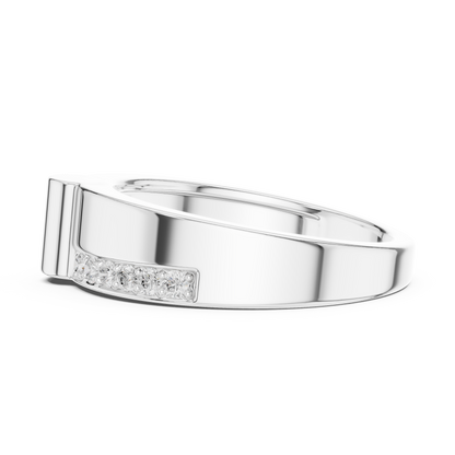 Exclusive Diamond Mens Band | Rose White Yellow Gold Plated | High Polish Modern Ring