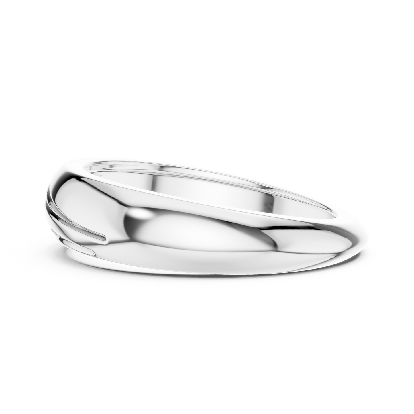925 Sterling Silver Diamond Wedding Ring | Smooth Curve Band | Exclusive Luxury Commitment Anniversary Jewelry