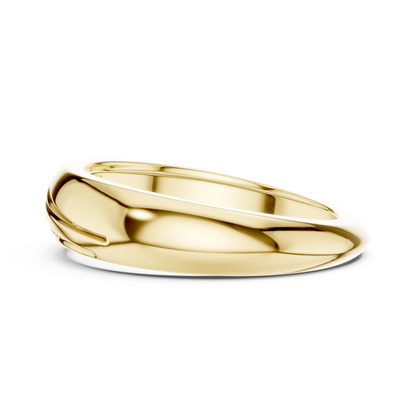 925 Sterling Silver Diamond Wedding Ring | Smooth Curve Band | Exclusive Luxury Commitment Anniversary Jewelry