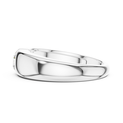 Sleek Bezel Diamond Ring | Designer 925 Sterling Silver Solitaire | Luxury Modern Wedding Band