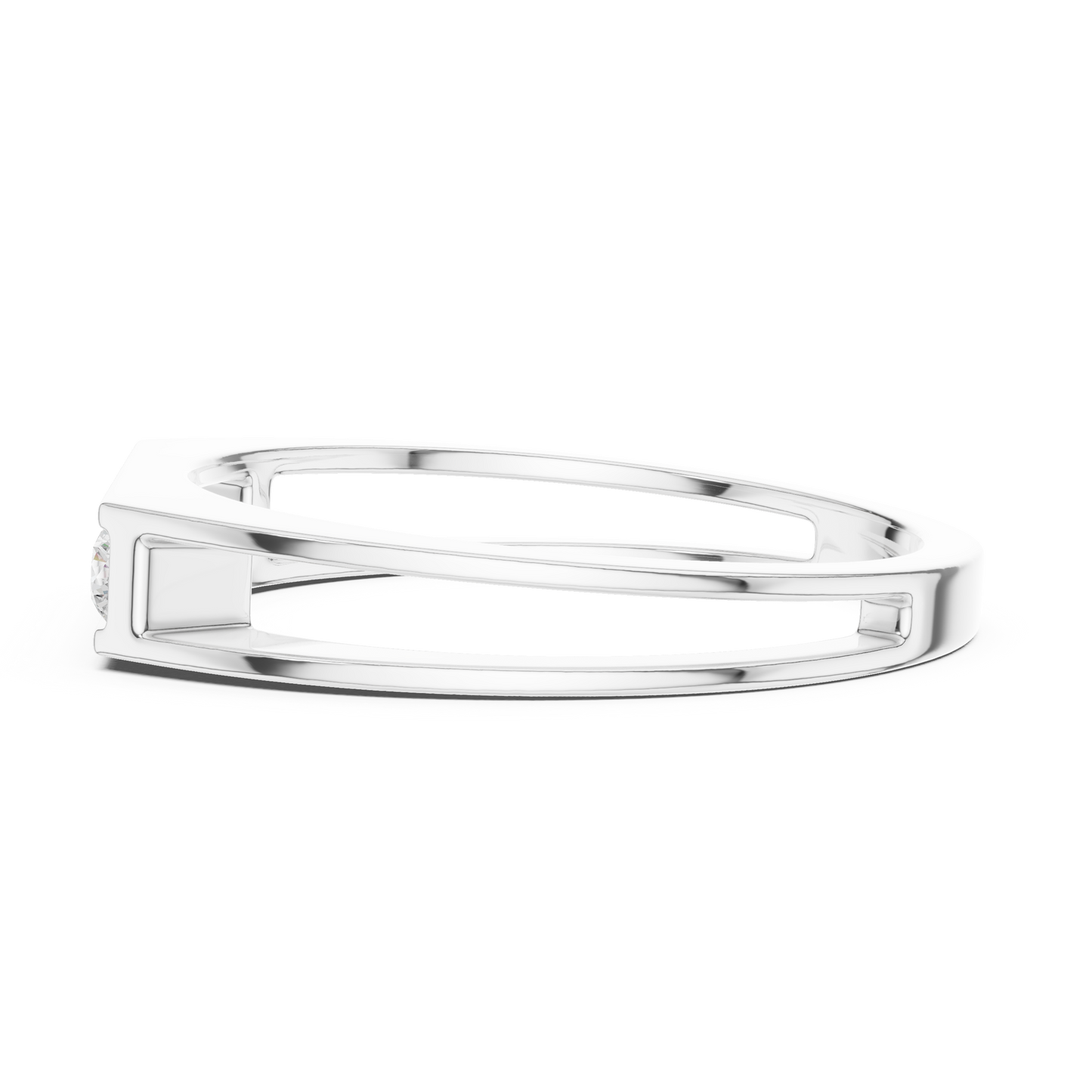 Exclusive Bar Diamond Ring | Rose Gold White Gold | Yellow Gold Unisex Wedding Band