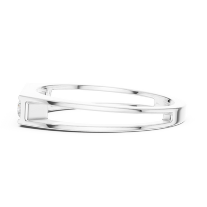 Exclusive Bar Diamond Ring | Rose Gold White Gold | Yellow Gold Unisex Wedding Band