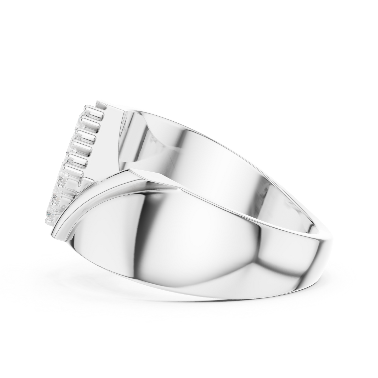 Imperial Diamond Cluster Ring - Yellow Rose Gold Plated Band - Elite Power Statement For Royals