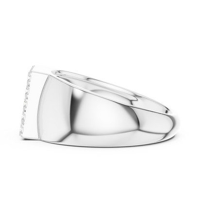 Heavy Square Diamond | Pave Cluster Ring | Men’s Luxury 925 Sterling Silver Statement Band