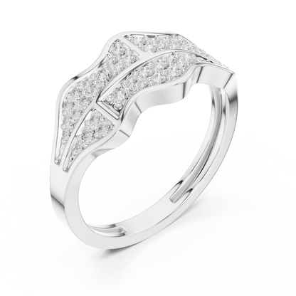 Rose Gold Plated Diamond Ring | High Shine Pave | Ultra Luxury Bridal Statement Jewelry