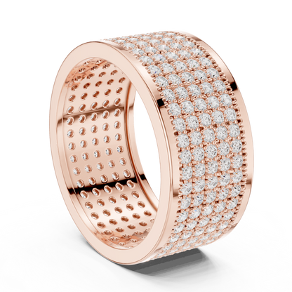 Ultra Iced Diamond Ring Luxury Pave Finish Heavy Gold Statement Jewelry