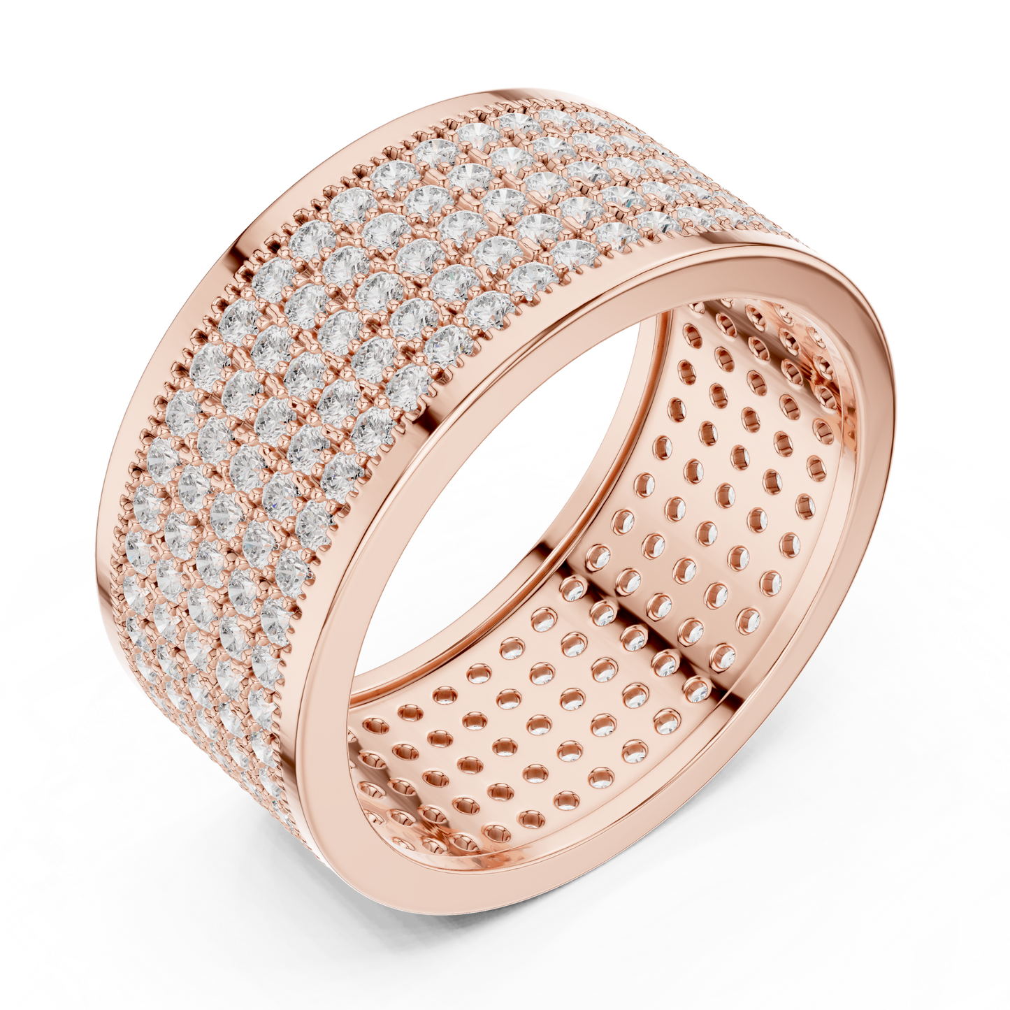 Ultra Iced Diamond Ring Luxury Pave Finish Heavy Gold Statement Jewelry