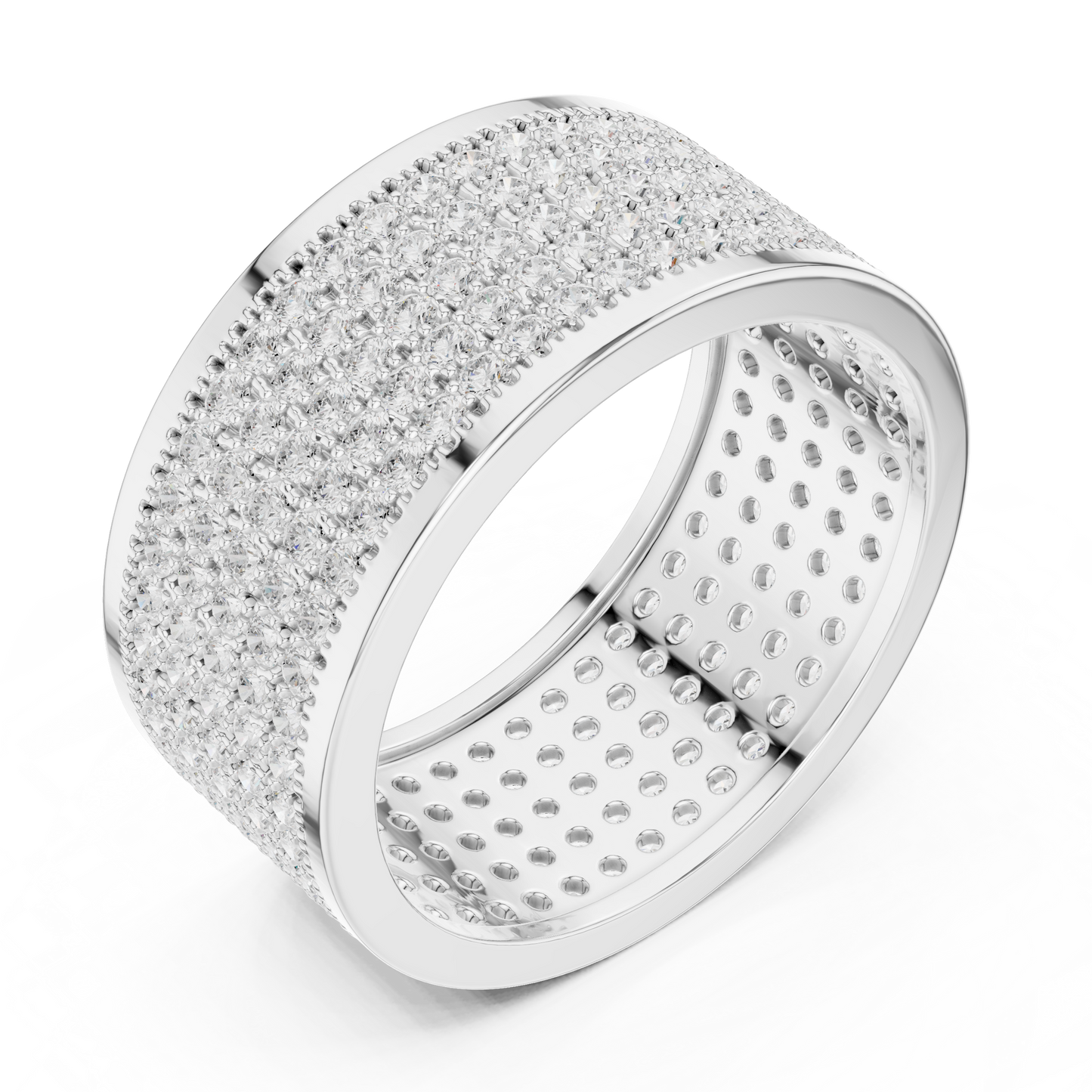 Ultra Iced Diamond Ring Luxury Pave Finish Heavy Gold Statement Jewelry