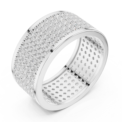 Ultra Iced Diamond Ring Luxury Pave Finish Heavy Gold Statement Jewelry