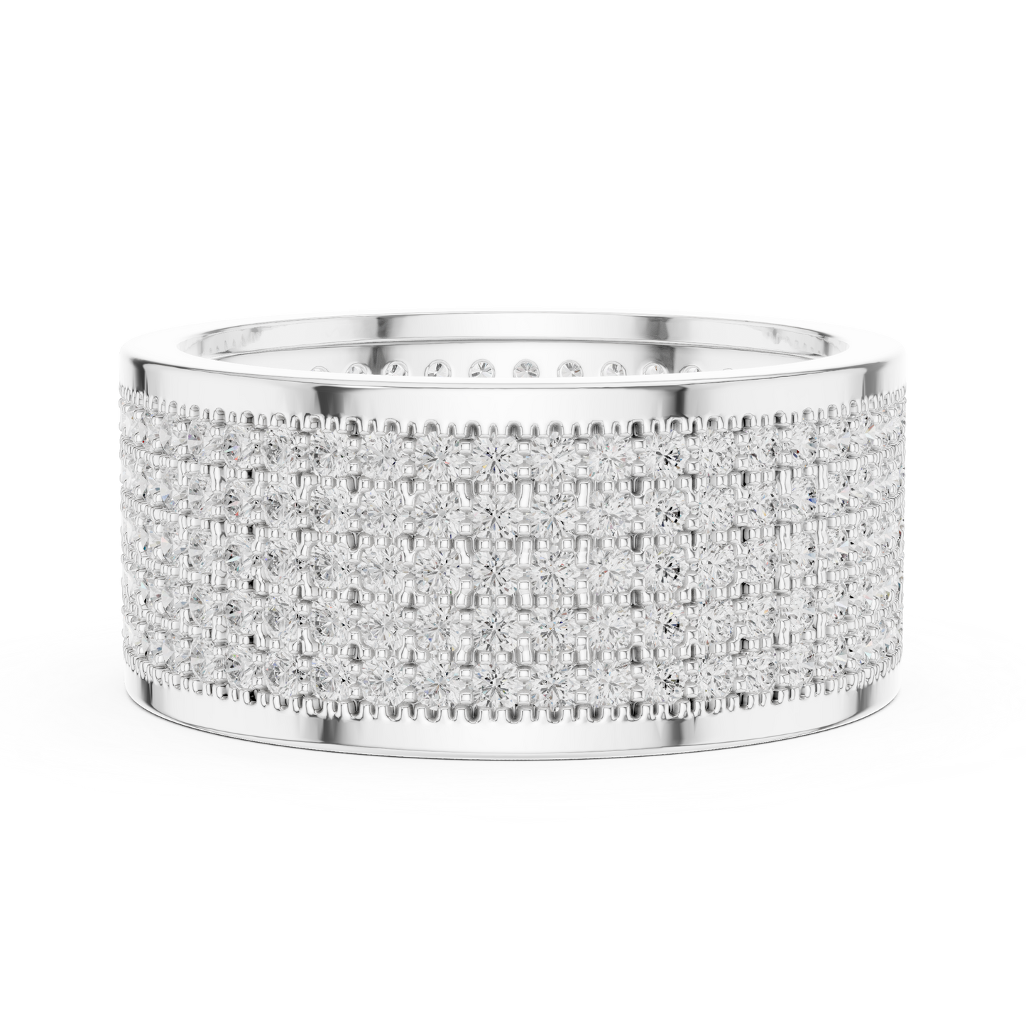 Ultra Iced Diamond Ring Luxury Pave Finish Heavy Gold Statement Jewelry