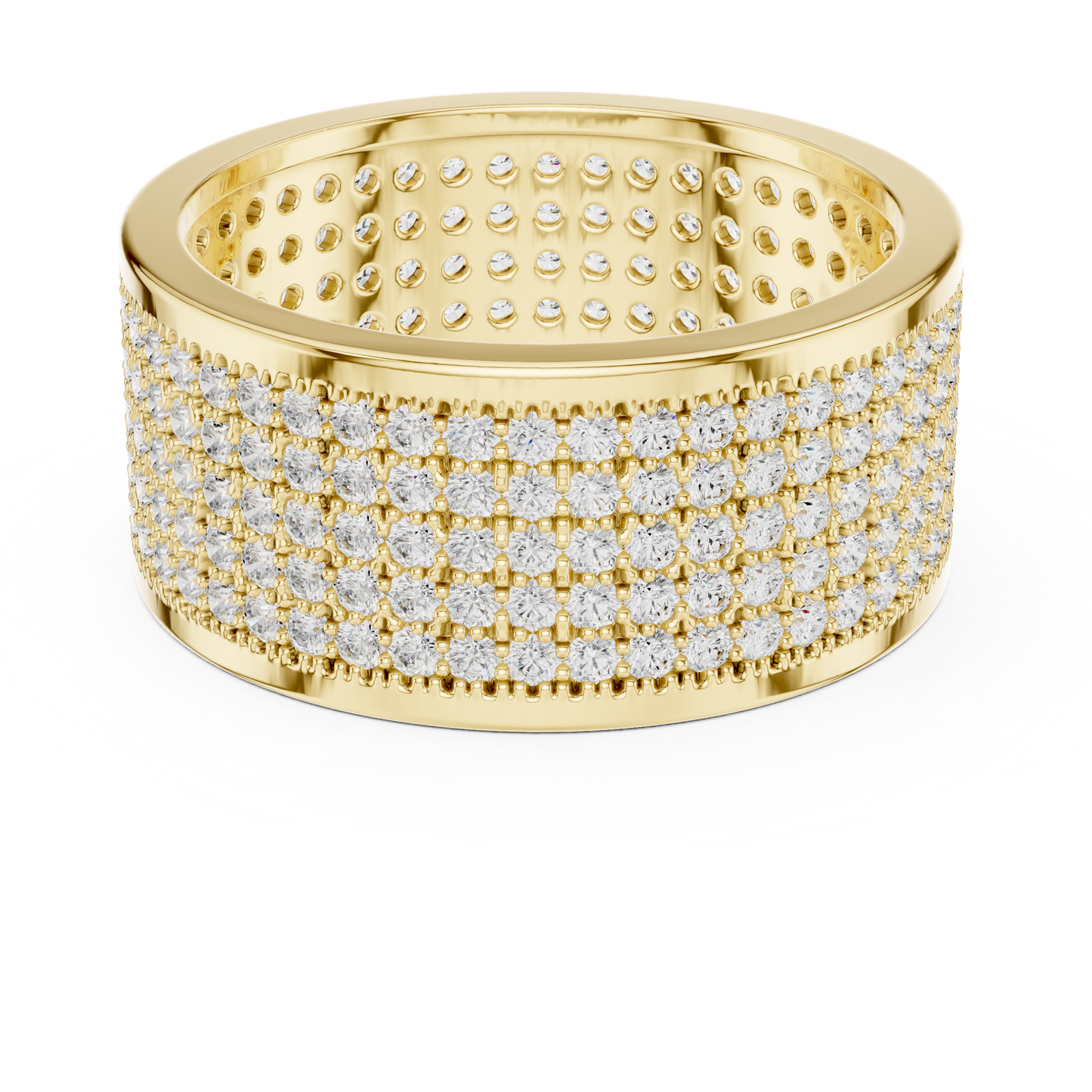Ultra Iced Diamond Ring Luxury Pave Finish Heavy Gold Statement Jewelry