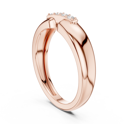 Mastercut Diamond Statement Ring | Precision Forged Finish | Rose White Yellow Gold Creation