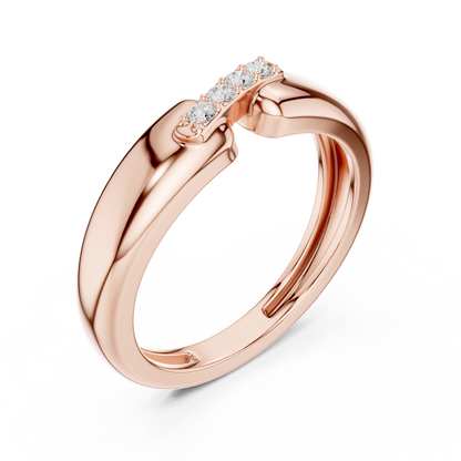 Mastercut Diamond Statement Ring | Precision Forged Finish | Rose White Yellow Gold Creation