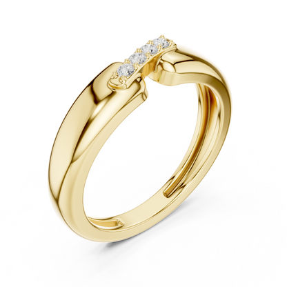 Mastercut Diamond Statement Ring | Precision Forged Finish | Rose White Yellow Gold Creation