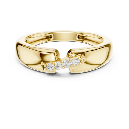 Mastercut Diamond Statement Ring | Precision Forged Finish | Rose White Yellow Gold Creation