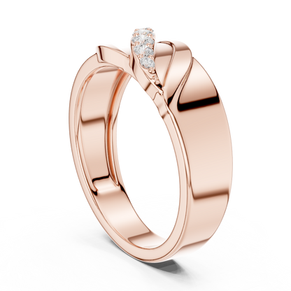 Liquid Wave Diamond Band | Modern Sculpted Luxury Ring | Bold Masculine Statement Fine Jewelry