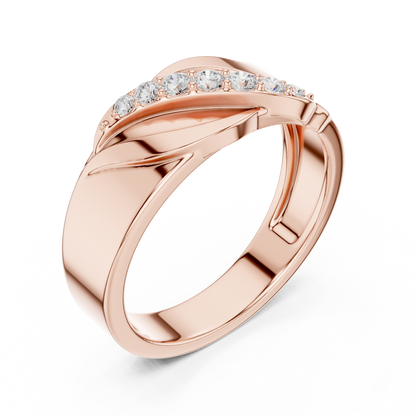Liquid Wave Diamond Band | Modern Sculpted Luxury Ring | Bold Masculine Statement Fine Jewelry