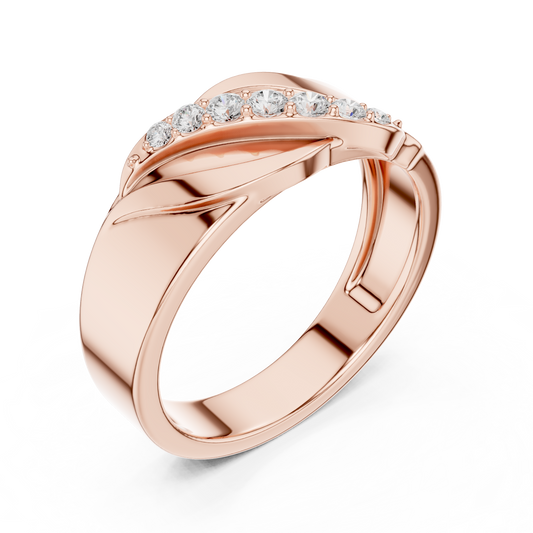 Liquid Wave Diamond Band | Modern Sculpted Luxury Ring | Bold Masculine Statement Fine Jewelry