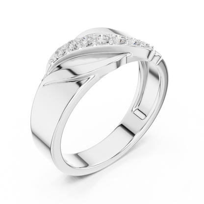 Liquid Wave Diamond Band | Modern Sculpted Luxury Ring | Bold Masculine Statement Fine Jewelry
