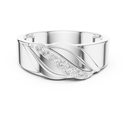 Liquid Wave Diamond Band | Modern Sculpted Luxury Ring | Bold Masculine Statement Fine Jewelry