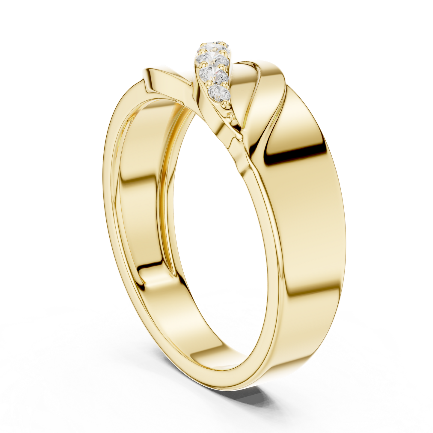 Liquid Wave Diamond Band | Modern Sculpted Luxury Ring | Bold Masculine Statement Fine Jewelry