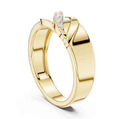 Liquid Wave Diamond Band | Modern Sculpted Luxury Ring | Bold Masculine Statement Fine Jewelry