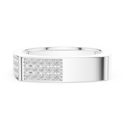 Dominant Pave Diamond Ring | Square Frame Band | Men Women Authority Jewelry