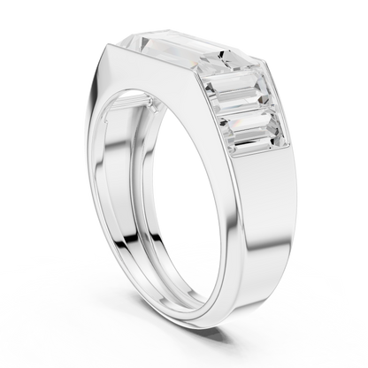 Elegant rose gold baguette diamond ring with bold modern craftsmanship timeless luxury appeal