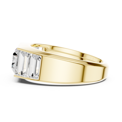 Elegant rose gold baguette diamond ring with bold modern craftsmanship timeless luxury appeal