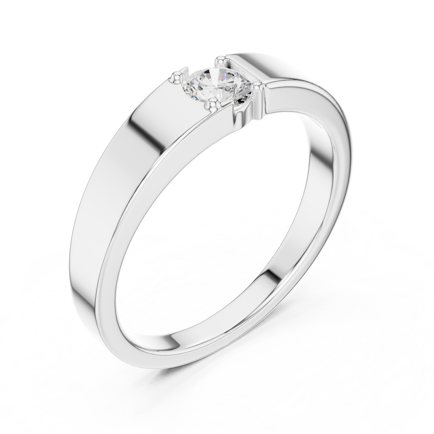 Elegant diamond solitaire ring - crafted in rose gold -  perfect symbol of timeless love