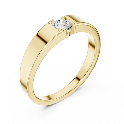 Elegant diamond solitaire ring - crafted in rose gold -  perfect symbol of timeless love