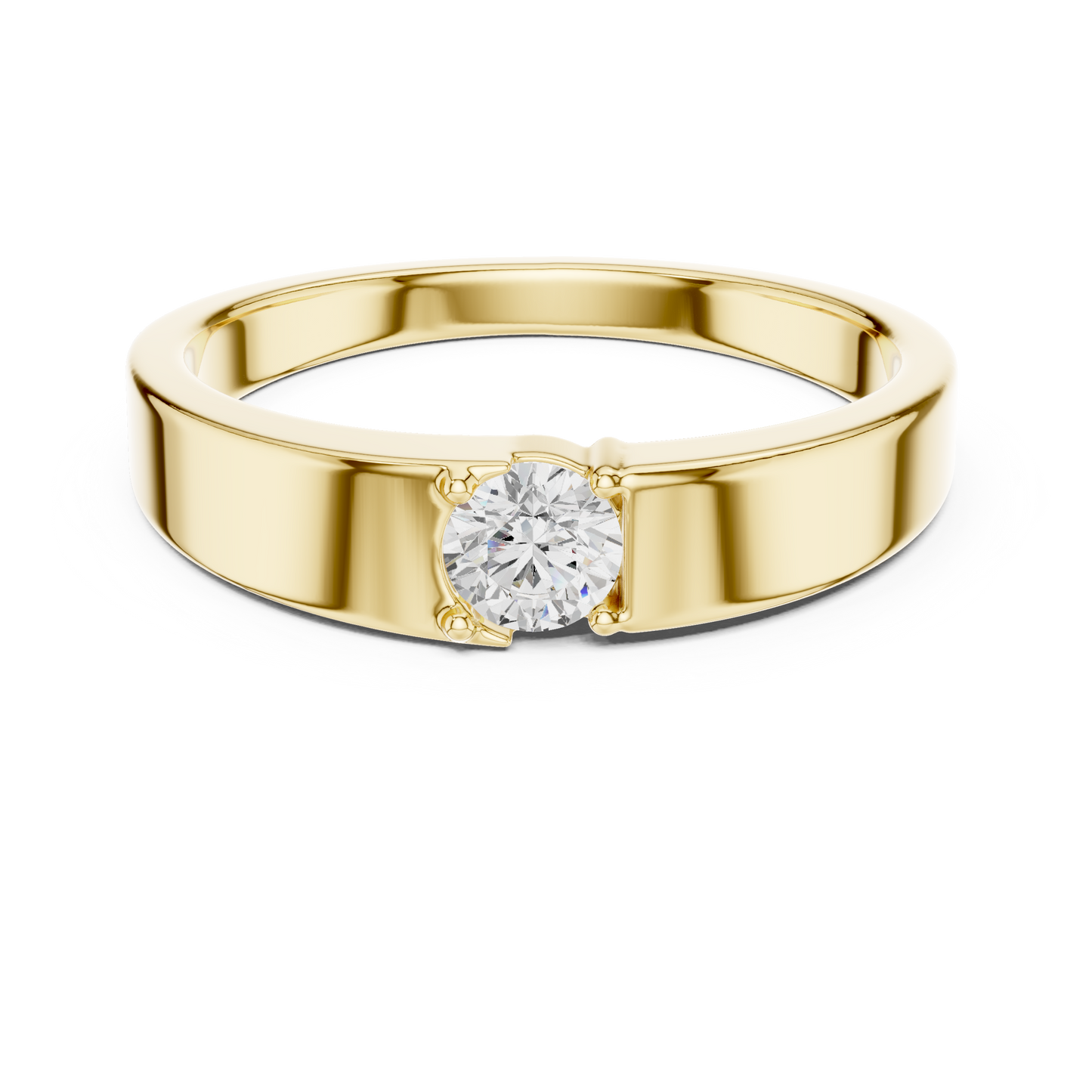 Elegant diamond solitaire ring - crafted in rose gold -  perfect symbol of timeless love